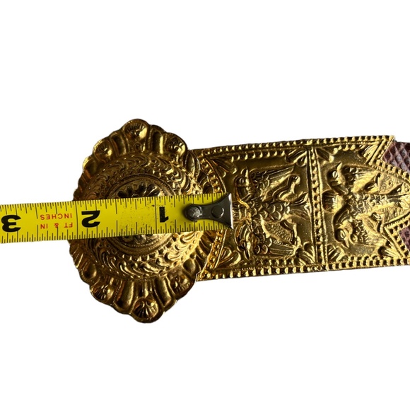 VINTAGE JUDITH LEIBER LEATHER WAIST BELT - Picture 3 of 8